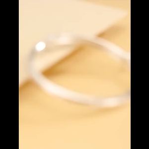 Popular 999 Sterling Silver Four-Leaf Clover Bracelet Korean Style Simple Silver-Plated Bracelet for Women Silver Jewelry