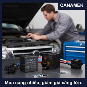【CANAMEK】 12V 24V 5pin 40A tiếp sức cho xe ô tô bền Relay ổ cắm với khai thác cho Trailer hệ thống dây điện giải pháp