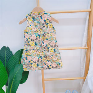 Sg Seller Cheongsam for Toddler Kids Qipao Girls Floral Dress Chinese Traditional Style Cheongsam for Chinese New Year and HARMONY DAY CNY GIFT