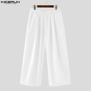 Incerun Biggy quần ống rộng Cho Nam Giới Gypsy Hippy Lỏng dài xếp li Quần Váy Thiết Kế Của Nam Giới Giản Dị Quần