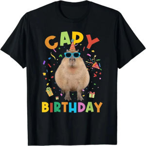 [Local Stock] VCC 3D Printed Cute Capybara T Shirt For Men Animal Pattern T-Shirts Fashion Street Capybara Lovers Short-Sleeved Tees Loose Tops