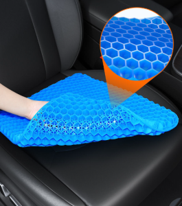 Đệm Ngồi Silicone 3D Thiết Kế Tổ Ong Thoáng Khí JESSE Đệm Ngồi Ghế Văn Phòng Lái Xe Giảm Đau Mông Xệ Mông Thâm Mông Loại Cao Cao Cấp Có Gel Tản Nhiệt. Kèm Bọc Đệm Đi Kèm