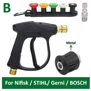 Pressure Washer Water G-u-n With Car Cleaning Hose Connector For Karcher Nilfisk Parkside Bocsh