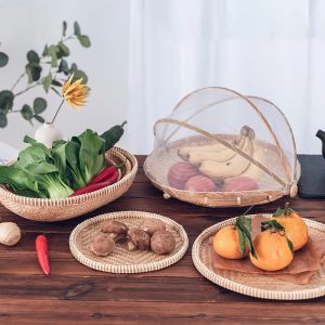 Food Fly Proof Basket With Net Tent Hand Organization Fruit Green Bread Storage And Simple Ball Outdoor Net Cover