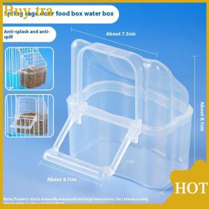 [Buytra] Large Capacity Bird Feeder Box Anti-Splash Bird Food Dispenser Durable Parrot Feeding Box For Small Medium Birds
