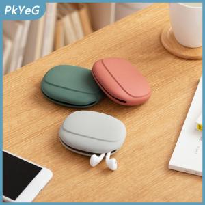 PkYeG Tai nghe lưu trữ hộp Silicone tai nghe dữ liệu cáp U đĩa tổ chức dễ thương tiền xu Ví trường hợp túi nhà du lịch chuyến đi kinh doanh