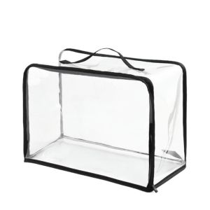 KINTHAZER พีวีซีพีวีซี ถุงเก็บฝุ่น โปร่งใสโปร่งใส กันน้ำกันน้ำได้ อุปกรณ์จัดเก็บข้อมูล ง่ายๆ แบบพกพาได้ ถุงสิริซิป การเดินทางการเดินทาง