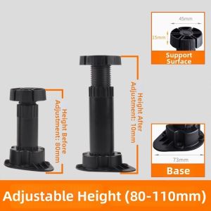 LUSIT Adjustable Height Cupboard Foot Heavy Duty Load Bearing Bracket Cabinet Leg Durable Anti-Slip Cabinet Levelers For Furniture Cabinets