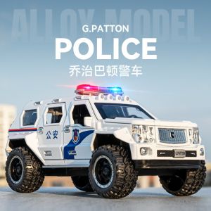 Car to 1:24 George Police Car Alloy Car Model Childrens Toy Car Boys Gift 2024 Hot Factory 2025