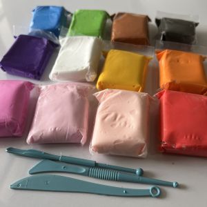 Magic Air Dry Clay PAKET 12 PCS FREE CLAY TOOLS Warna Warni Magic Clay Air Clay DIY Modeling Polymer Soft Clay Mainan Anak Plastisin Ultra Light Clay