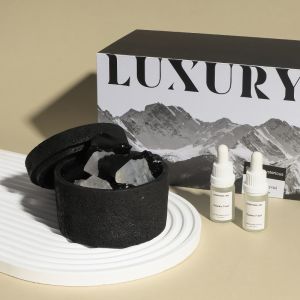 【Local Ready Stock】Luxury Crystal Stone Aroma Diffuser Set |Cement Jar |Flameless Essential Oil |Home Fragrance Gift Box| Home Deco| Come With 10mlx2 Essential Oils|