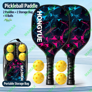 MAMAX【SG Ready Stock】Kids Pickleball Set 2 Paddles+4 Balls+Storage Bag★Lightweight Beginner Sports Racket Set✅Indoor Outdoor Play✅