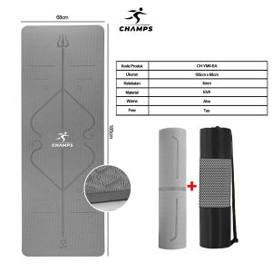 CHAMPS Yoga Mat FREE TAS material EVA Tebal  6mm Matras Yoga Mat Alas Olahraga
