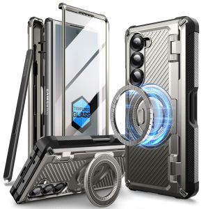 SUPCASE UB Pro Mag for Z Fold 6 Case with S Pen Holder Support MagSafe Military Grade Protection Built in Screen Protector Magnetic Ring Holder Rugged Shockproof Phone Case