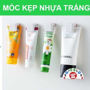 Kệ Treo Nhà Tắm Gắn Tường 4 Ngăn Kệ Treo Tuýp Lấy Kem Đánh Răng Ngăn Chia Vật Dụng