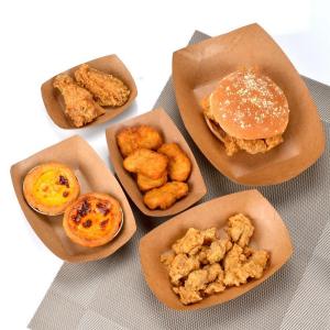 Kraft Paper Takeout Box Disposable Meal Box Food Container Box Chicken Rice Takoyaki Box