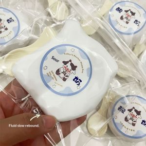 TAIDU Quả bóng mềm hình sữa chua Relief đàn hồi chậm thiết kế bò dễ thương dành cho thư giãn và vui chơi