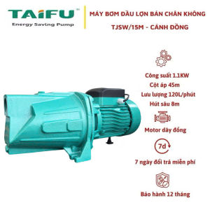 Máy bơm nước con lợn 1.1Kw (1.5HP) Cánh Đồng Taifu TJSW/15M - Máy bơm nước đầu lợn bán chân không tự mồi