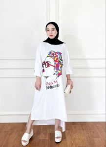 DISKON" Long Tunik Remaja Wanita Long sleve Muslim Model Gamis Model Dress Tunik Kekinian Bahan Tebal Lembut Catton 20s Long Tunik Cantik Trendy-Mk04 Grosir Bisa COD Neum Banyak Motif Pilihan Cantik Modist