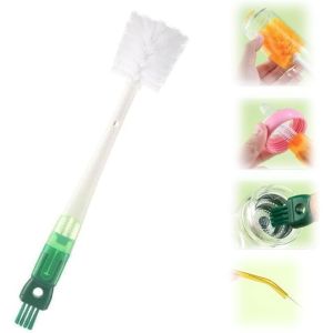 Multifunctional 5 in 1 Bottle Brush Long Handled Carrot Narrow Mouthed Washing Cup Brush Bottle Brush Cup Cover Groove Brush Straw Brush