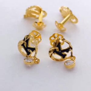 Subang Huruf Pelbagai Design India Huruf B C E G M Emas 916 Yon Hing