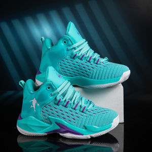 Korean Boys Sneakers Basketball Shoes For Kids Big Size Braided High-top Rubber Shoes For Children