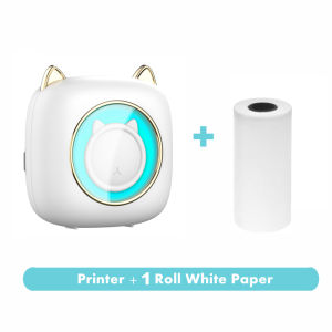 LIOTOG C23 Mini Printer Bluetooth Thermal Printer Photo Waybill Printer Sticker Paper Portable Rechargeable Printer with LED Light for Study Work Storage Table