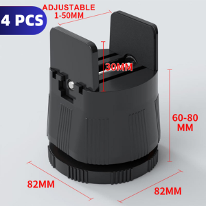 Adjustable Furniture Riser Table riser Bed riser Chair Riser with Screw Clamp table height extender Height table legs Heavy Duty Sofa table leg riser