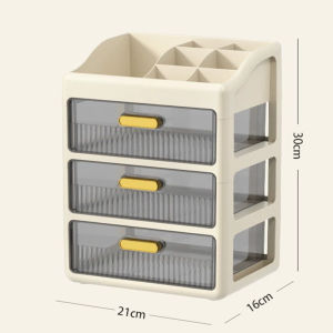 Makeup Box Organizer Cosmetics Rack Lipstick Shelf Dust-proof Drawer Desktop StorageMakeup Stationary Organizer