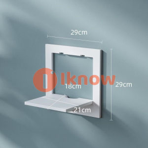 I know No Drilling Bedside Storage Rack Wall Hanging Living Room Wall Decoration Bedroom Wall Hanger Hanging Wall Flower Stand Wall Partition White
