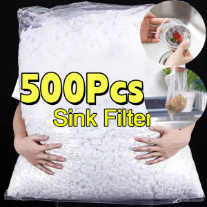 500Pcs Disposable Kitchen Sink Filter Mesh Sewer Garbage Filter Meal Residue Pool Mesh Bag Garbage Net