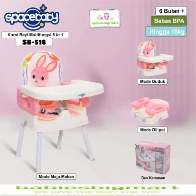 Booster Kursi Makan Bayi SPACEBABY SB 518 Balita Anak Folding Seat