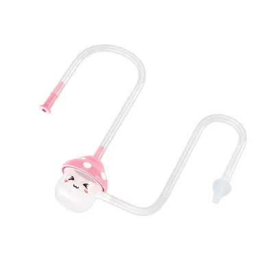 Cute Mushroom Cartoon Nose Cleaner Baby Nasal Aspirator Anti-Back Flow Tube Suction Nose Cleaner Selsema Penyedut Hingus