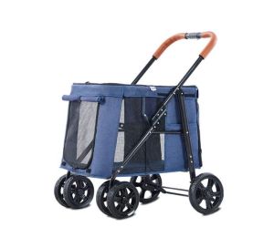 SG SELLER Dog Stroller UP to 30kg for Large and Medium Dogs Breathable Large Space Waterproof Oxford Cloth & Storage Bag Lightweight 4 Rubber Wheel Pet Stroller