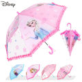 Disney Kids Umbrella for Girls with Easy Grip Handle Cartoon Cute Umbrella for 3-12 Years Old. 