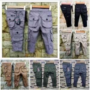 ZARAKIDA Celana Panjang Anak Cargo Umur 1-12 Tahun | KAIN TWIL  STRECTH PREMIUN