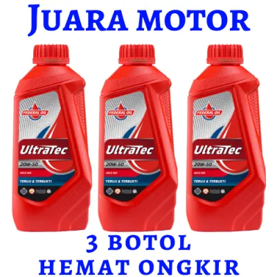GUDANG OLI JUAL 3 BOTOL FEDERAL ULTRATEC 4T HARGA GROSIR COCOK UNTUK STOK DI RUMAH