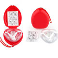 1 Pocket one-way breathing CPR Mask in hard case with instruction manual Resuscitation Face Shield First Aid Kit Emergency. 
