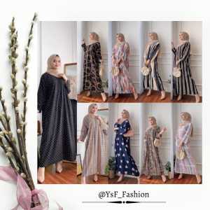 COD GAMIS TERBARU 2025 LONGDASTER RAYON PREMIUM BUSUI ADA KANTONGNYA TERLARIS BY YSF FASHION