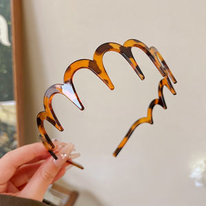 Women Zig-Zag Shark Long Tooth Hair Hoop Headband Hair Comb Non-Slip Wave Comb Headband Headwear DIY Styling Accessories