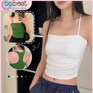 oobest เสื้อกล้ามหญิง แฟชั่น Camisole ความปรารถนาบริสุทธิ์สาวเผ็ดด้วยเบาะหน้าอกไม่มีแขนท่อด้านบนชิ้นเดียวด้านหลังที่สวยงาม