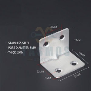 1Pc Right Angle Bracket Corner Brace Stainless Steel L Shape Furniture Joint Shelf Support