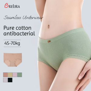 【SINGABRALETTE】Plus Size Underwear Women Panties Seamless Cotton Underwear Mid Waist Breathable ​​Ladies Panty大碼內褲女