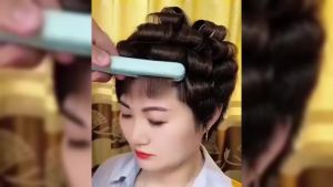 Pipiup Curling Iron PipiupDual Purpose Curling Iron Minilocke 2 in 1Straightener Flat Iron Pleteffect CeramicDual Voltage Hair Curler for Short Thin Fine Hair (2*Blue)