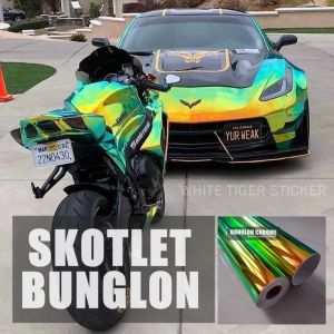 SKOTLET STIKER MOTOR HIJAU TOSCA CROM SKOTLET METALIK KROM STIKER CHROME SCOTLITE KROM HSARGA PROMO BISA COD