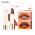 FOCALLURE Brand Hottie Moist Lipstick Matte Nude Long-lasting Makeup Lip Tint Waterproof Moisturizing Rose Fragrance. 