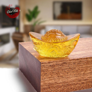 Thỏi vàng cổ phong thủy size lớn 10cm trang trí phòng khách
