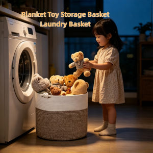 Blanket Toy Storage Basket Laundry Basket Laundry Basket Cotton Rope Basket 10 Liter Woven Baby Laundry Basket