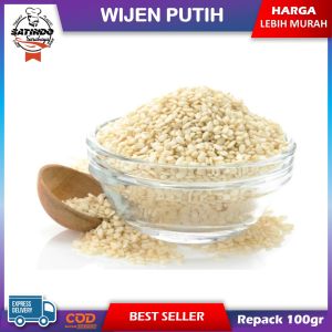 WIJEN PUTIH Repack 100gr Kualitas Ekspor (White Sesame Seeds)