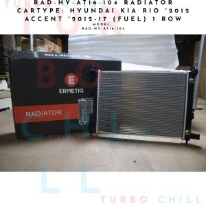 RAD-HY-AT16-104 RADIATOR CARTYPE: HYUNDAI KIA RIO 2012 ACCENT 2012-17 (FUEL) 1 ROW